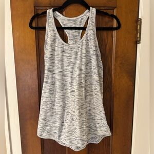 Lululemon Women’s Heathered White & Gray Racerback Tank Top